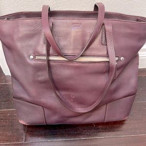 Shinola Zip Tote Shoulder Bag in Aubergine